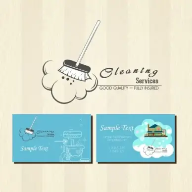cleaning service advertising housework tools icons ornament