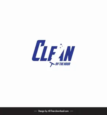 cleaning service logo dynamic texts cleaner tool
