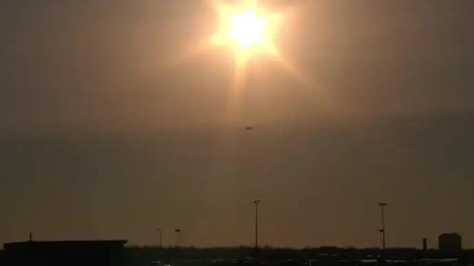 clip of seaplane landing on runway