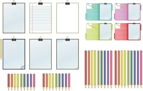 Clipboard and Pencils Vector
