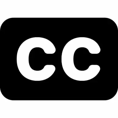 Closed captioning cc flat texts sign