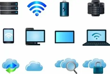 Cloud computing icons