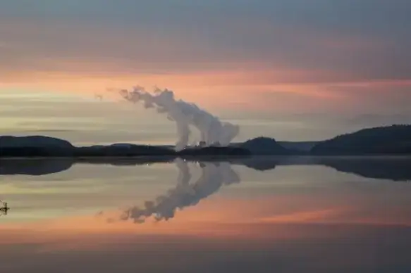 cloud dawn evening fog lake landscape mist morning