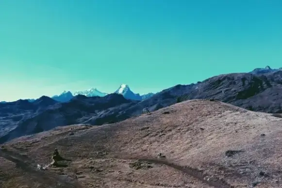 cloud desert hiking hill island lake landscape