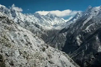 cloud forest landscape mountain rock rural snow