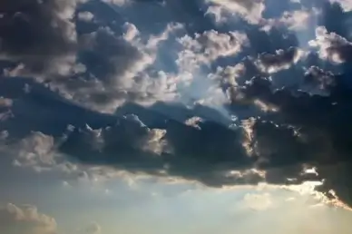 clouds ray beam