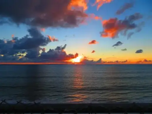 clouds sunset ocean
