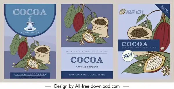 cocoa leaflet templates retro handdrawn sketch