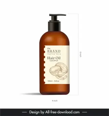 coconut oil bottle icon elegant classic design handdrawn decor