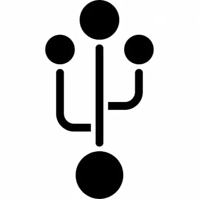 code branch sign icon flat black geometry sketch