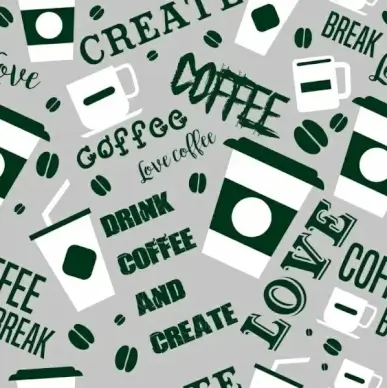 coffee background cups texts layout flat modern design