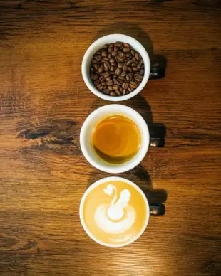 coffee background picture elegant closeup cups beans 