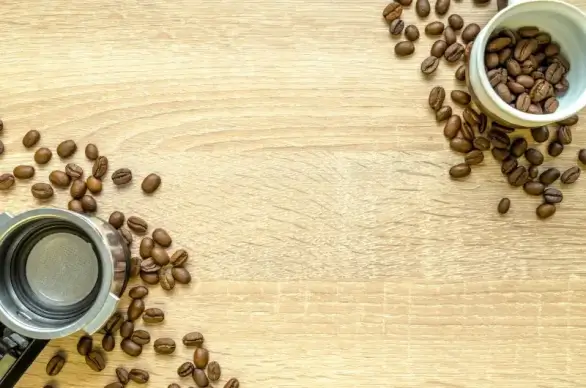coffee background template elegant beans cup