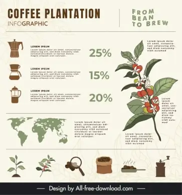 coffee infographic template classical elegance