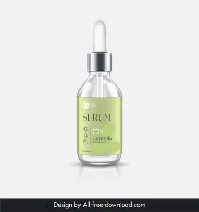 collagen vitamin bottle packaging template realistic modern
