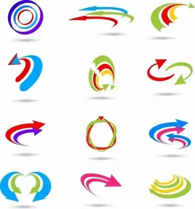 Collection of colour arrows