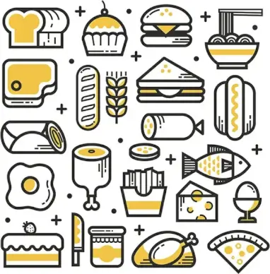 collection of food items