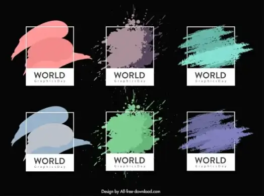color code templates grunge sketch