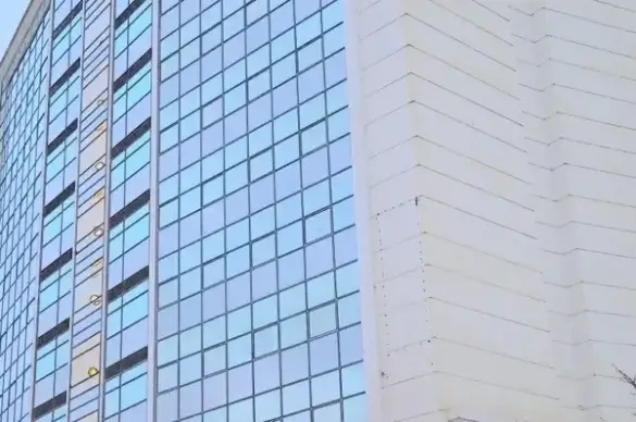 color effect glass building