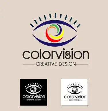color vision design concept illustration with abstract eyes