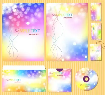 colorful abstract corporate identity template