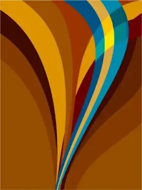 colorful abstract vector curved lines design