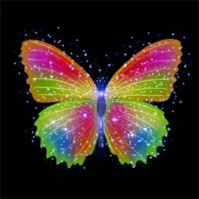 colorful butterfly background vector