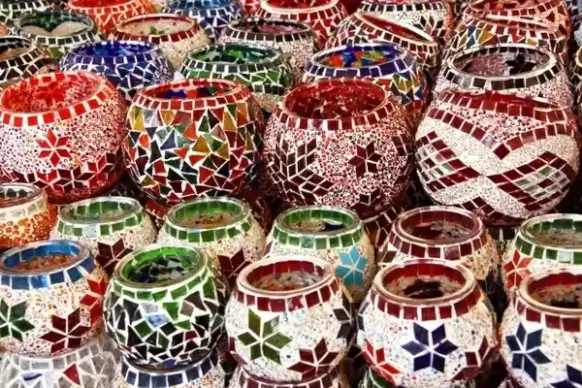 colorful candle holders