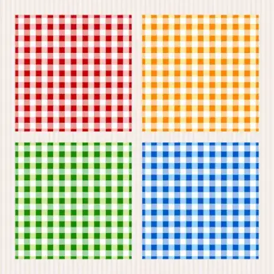 colorful checkered pattern sets vector illustration