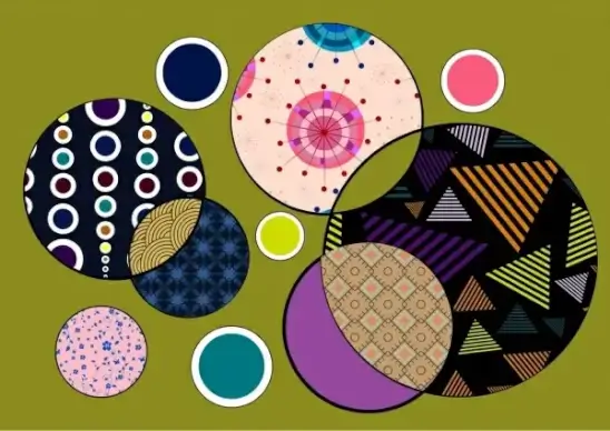 colorful circles background abstract geometric pattern decoration
