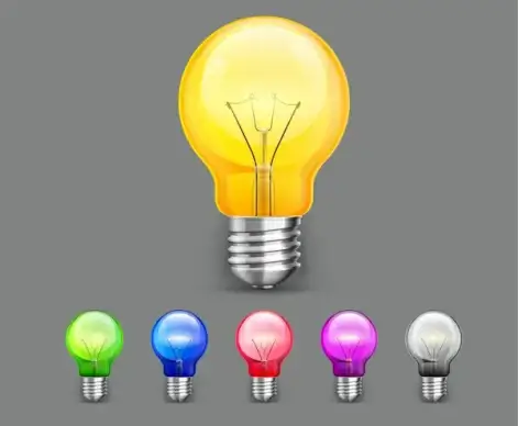colorful light bulb set