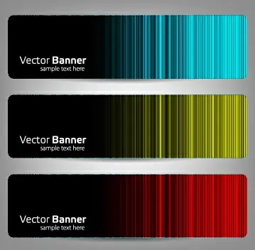 colorful optical line vector banner
