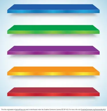colorful shelf vectors