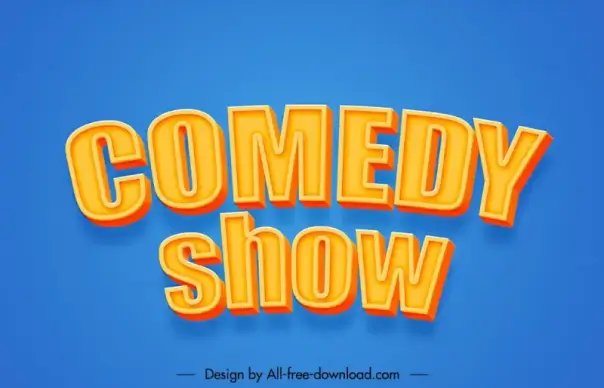 comedy show styles banner elegant modern texts decor