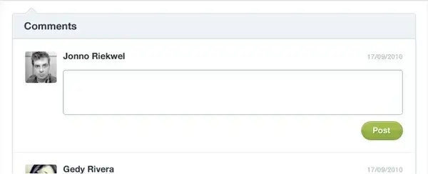 Comment Form User Interface