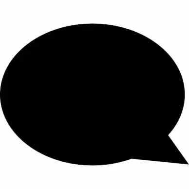 comment sign icon flat dark black silhouette sketch