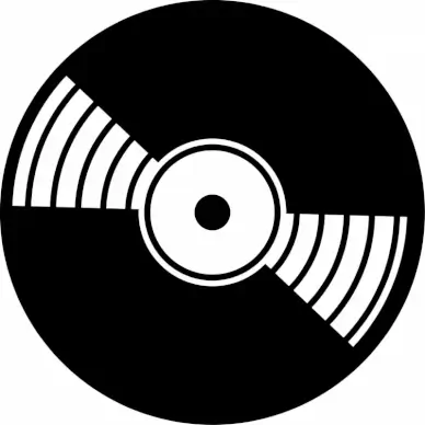 compact disc sign icon flat classic black white contrast