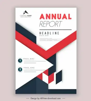 company annual report template colorful bright modern design