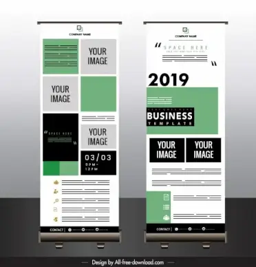 company banner template modern colorful plain layout