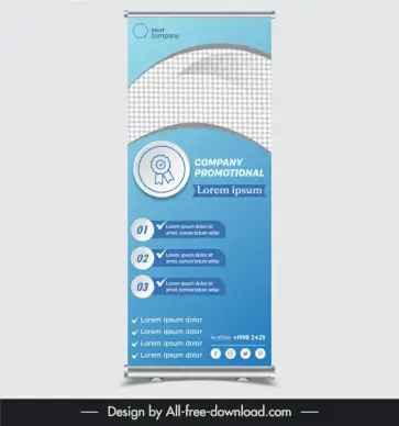 company roll up banner template elegant checkered curves