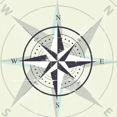 compass background classical arrow circle decor vignette design