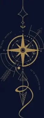compass background closeup design yellow dark decor