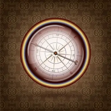 compass on vintage background