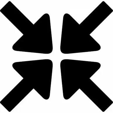 compress arrows alt sign icon flat silhouette symmetric design