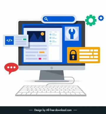 computer application function design elements app icons sketch
