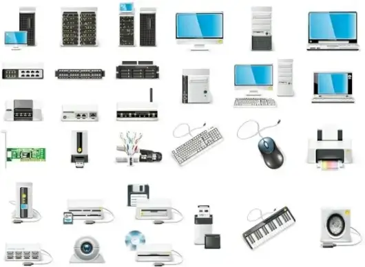 computer equipment icon vector