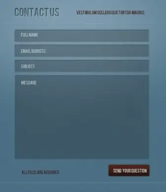 Contact Form – Free PSD Web Element
