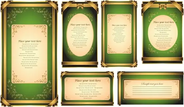certificate border templates elegant retro golden decor