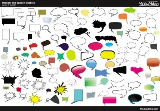conversation bubbles vector 104 models