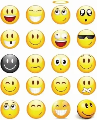 Cool Smilies Vector Icon Set